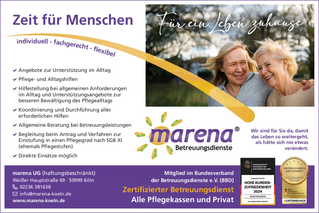 marena Betreuungsdienste Köln – Stadtgebiet Rodenkirchen Kölner Süden