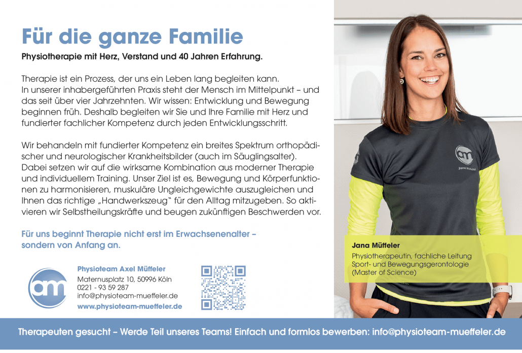 Physioteam Axel Müffeler – Physiotherapiepraxis für die ganze Familie am Maternusplatz im Stadtgebiet Rodenkirchen