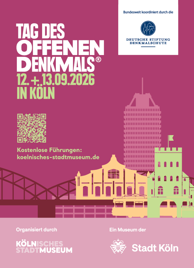 Plakat zum Tag des offenen Denkmals am 12. und 13. September 2026 in Köln, Kölnisches Stadtmuseum