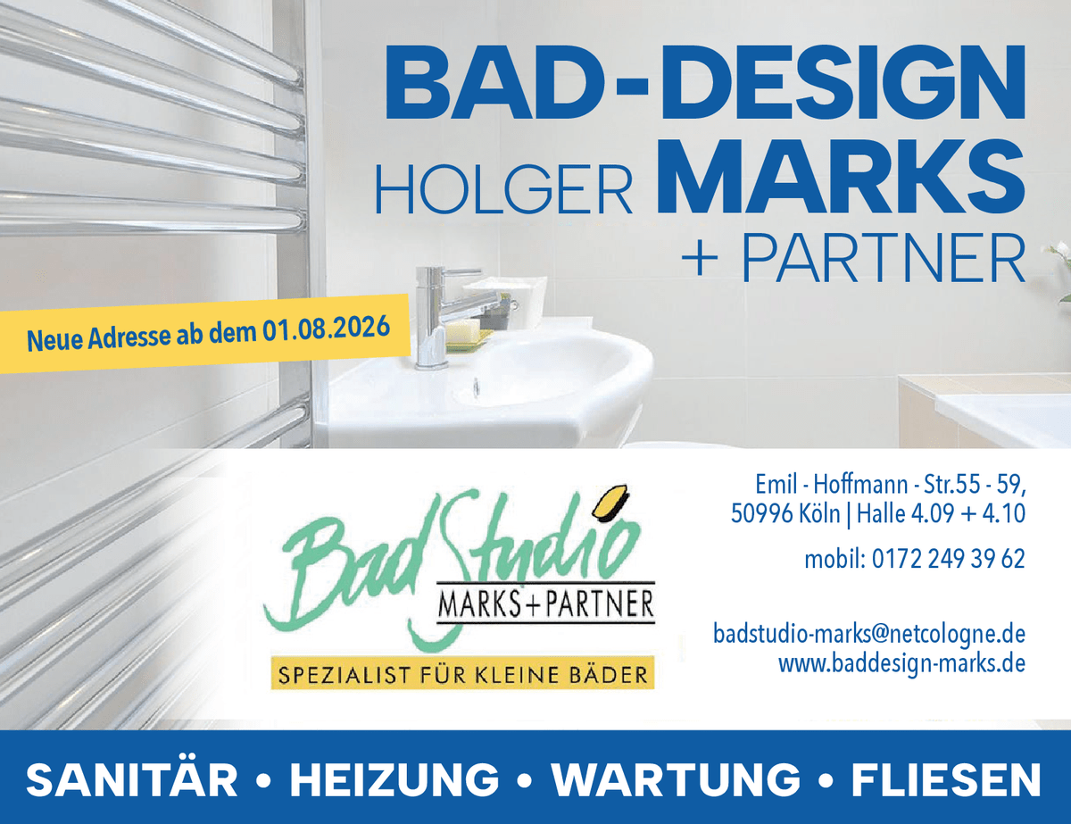 Modernes kleines Badezimmer von Bad-Design Holger Marks + Partner in Köln-Rodenkirchen