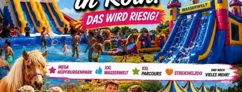 Plakat Skippys Kinderwelt Ferien-Finale an der Rodenkirchener Riviera