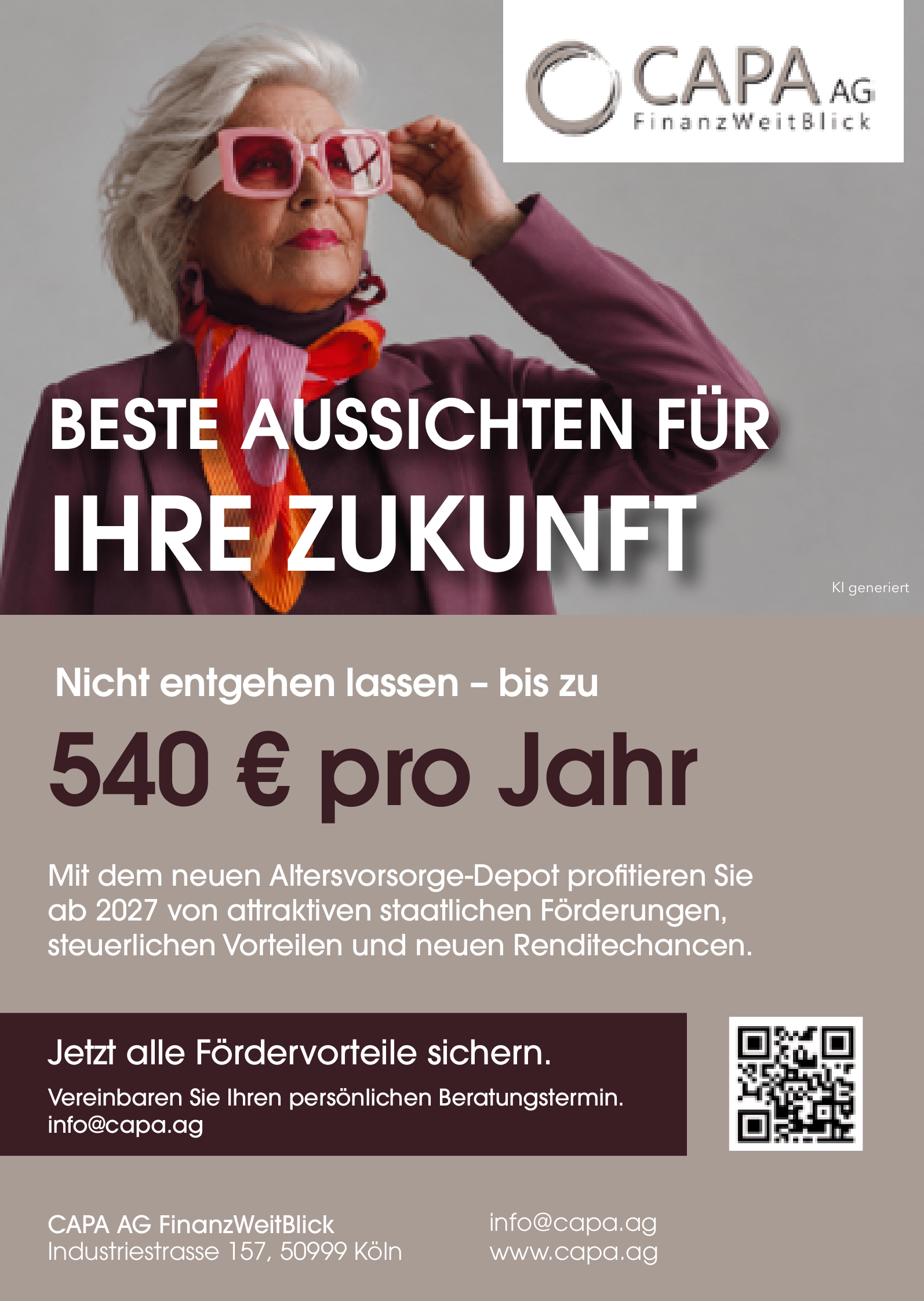 Beratungsgespräch zur privaten Altersvorsorge bei CAPA AG im Kölner Süden