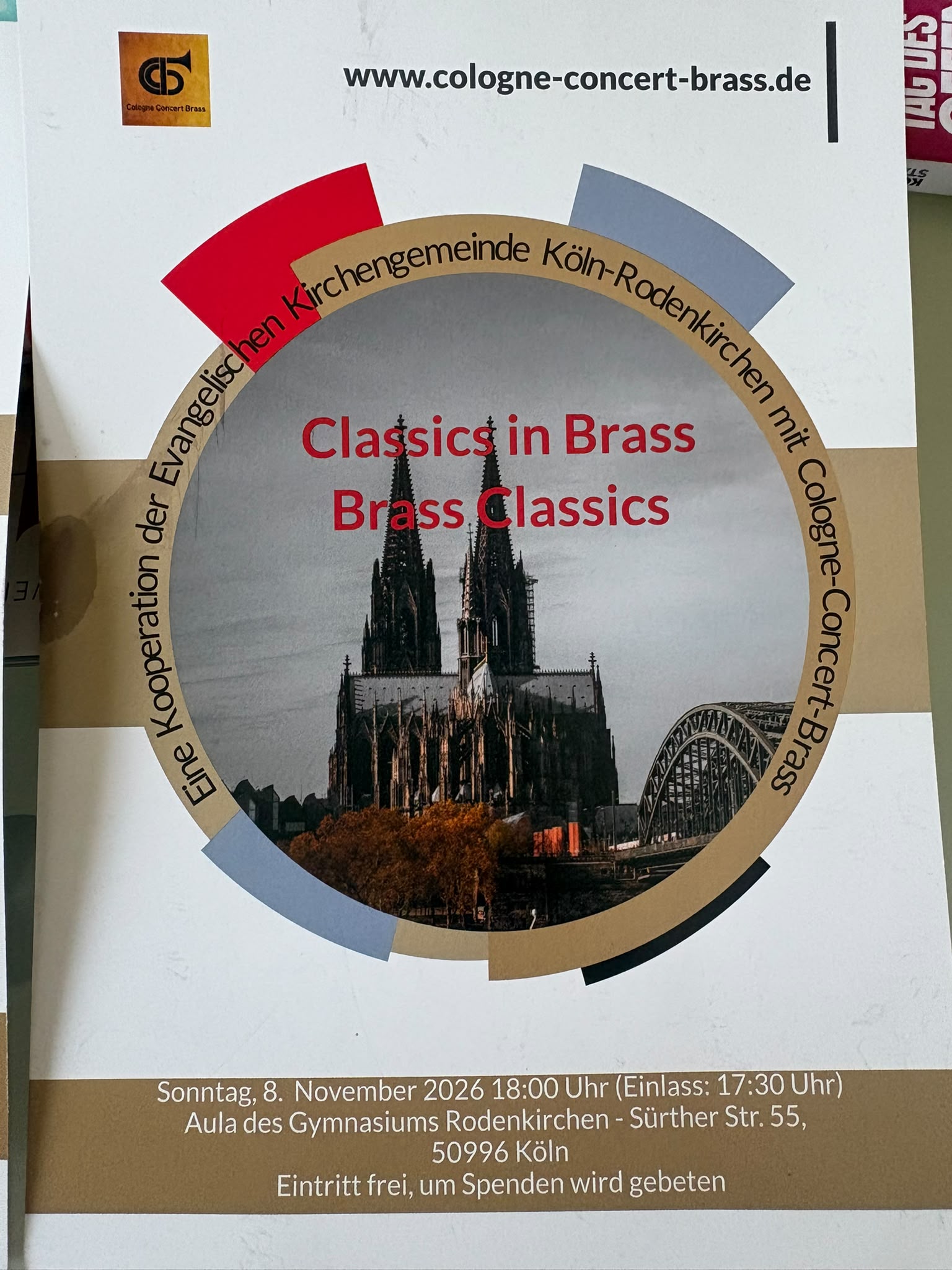 Flyer Classics in Brass – Brass Classics am 8. November 2026 in Rodenkirchen