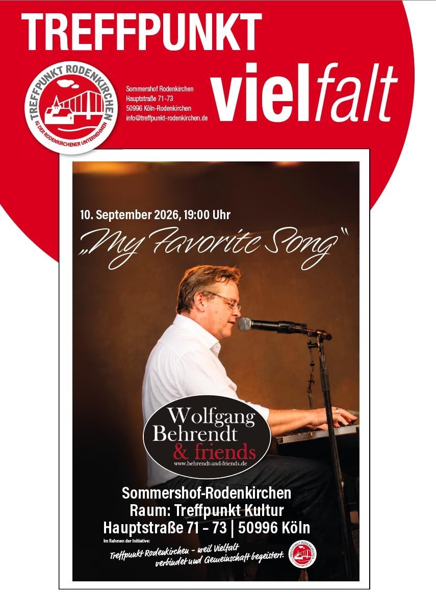 Konzertplakat My Favorite Song mit Wolfgang Behrendt in Rodenkirchen