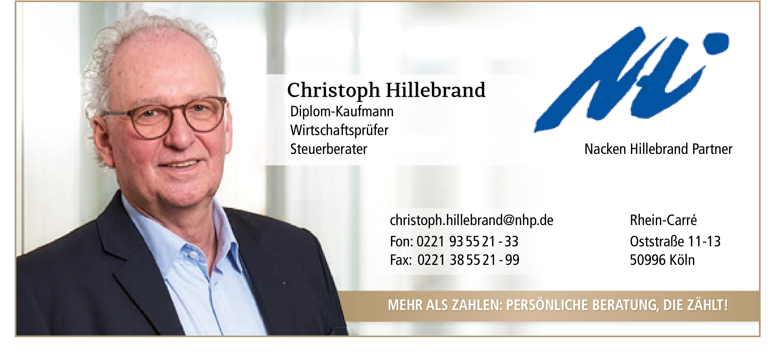 Nacken Hillebrand Partner Rodenkirchen – Anzeige für Steuerberatung