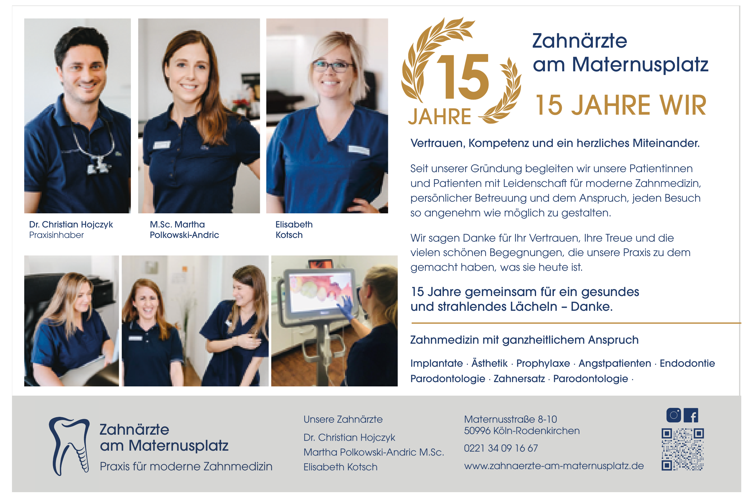 Anzeige Zahnärzte am Maternusplatz, Maternusstraße 8-10, Köln-Rodenkirchen