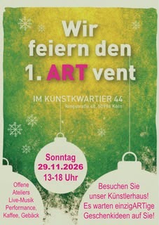 ARTvent am 29. November 2026 von 13 bis 18 Uhr in Köln-Rodenkirchen