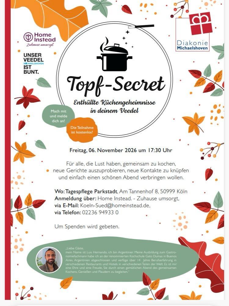 Topf-Secret – gemeinsamer Kochabend am 6. November 2026