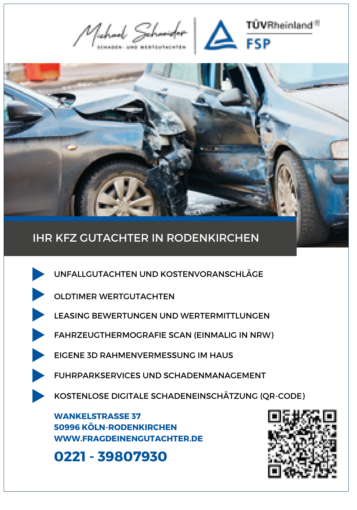 Anzeige fragdeinengutachter, Kfz-Gutachter in Köln-Rodenkirchen
