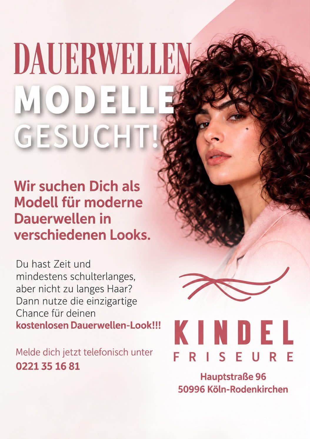 Kindel Friseure sucht Modelle für Dauerwellen