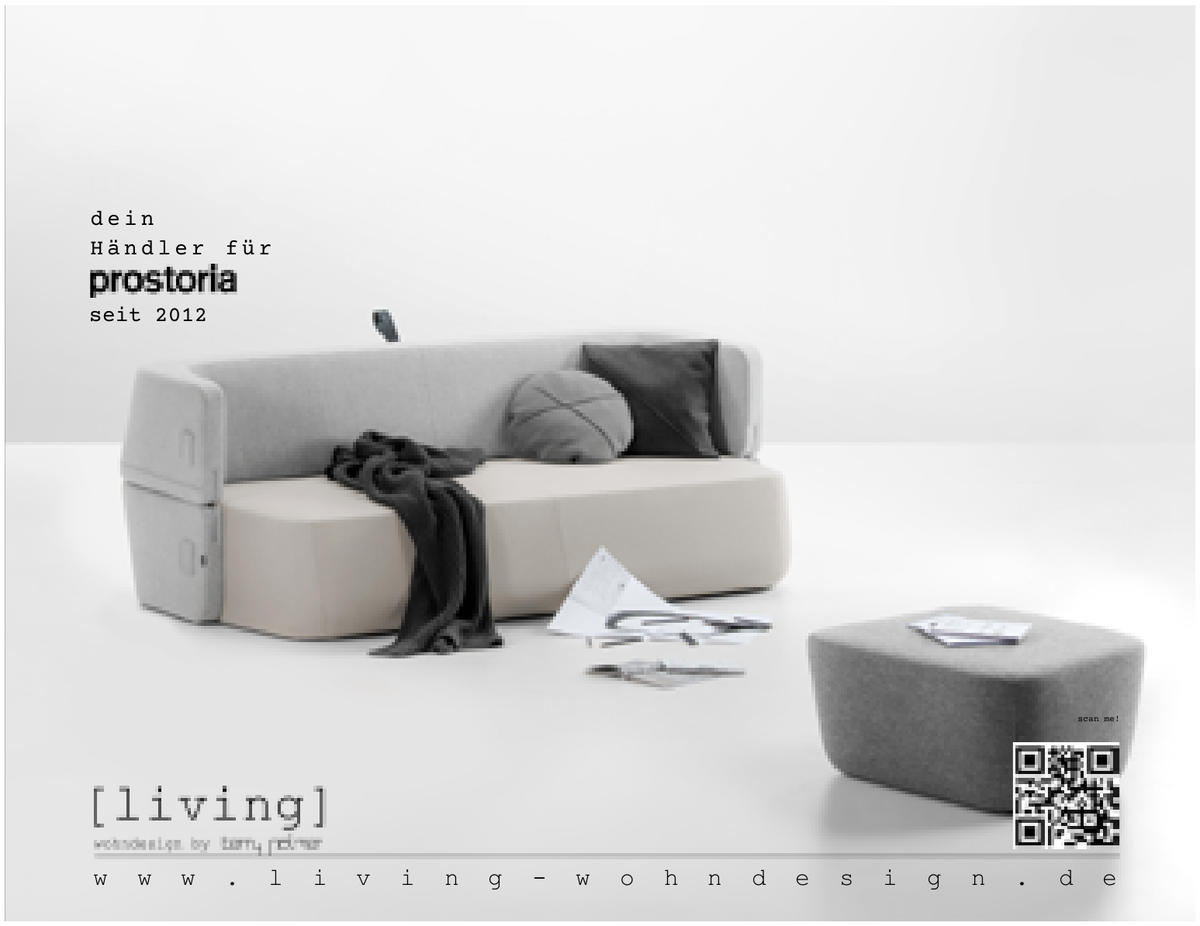 Anzeige [living] wohndesign, Möbelhändler in Köln